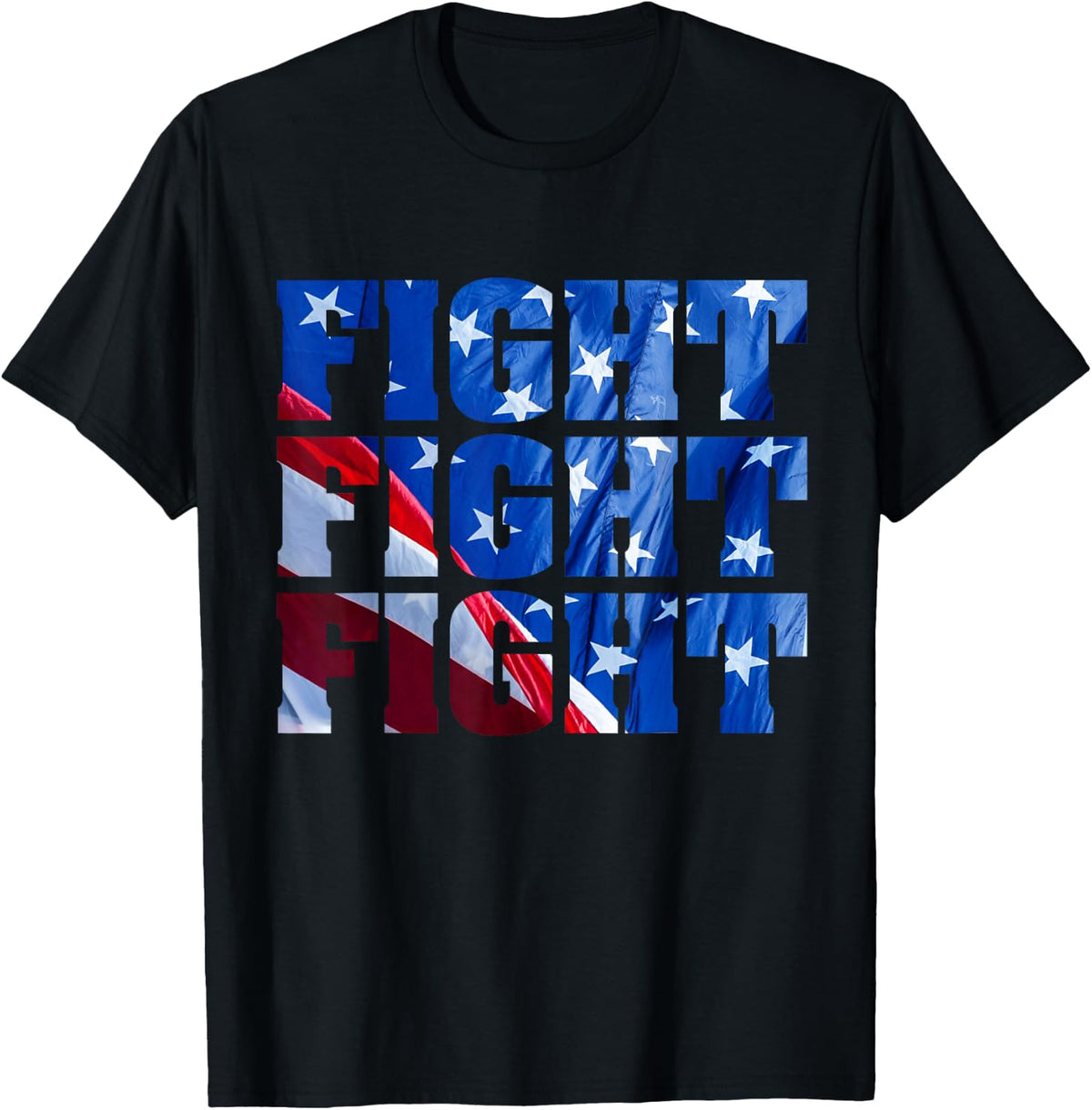 Donald Trump 47 - fight fight , Black, S T-Shirt