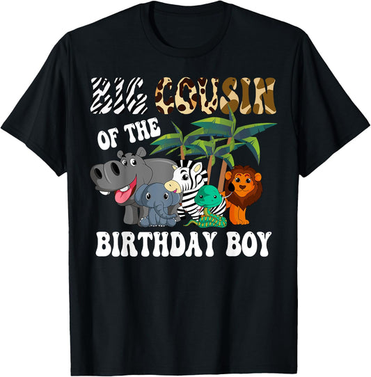 Big Cousin of the Birthday Boy Zoo Bday Safari Celebration T-Shirt