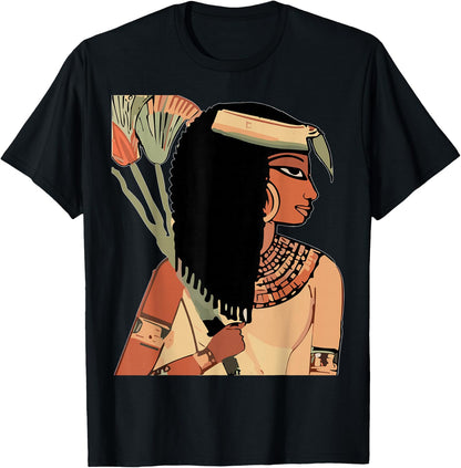Ancient Egyptian Kemet Art Black kemetic Queen T-Shirt