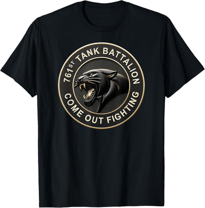 761st Tank Battalion Black Panthers WW2 Emblem Design Remix T-Shirt