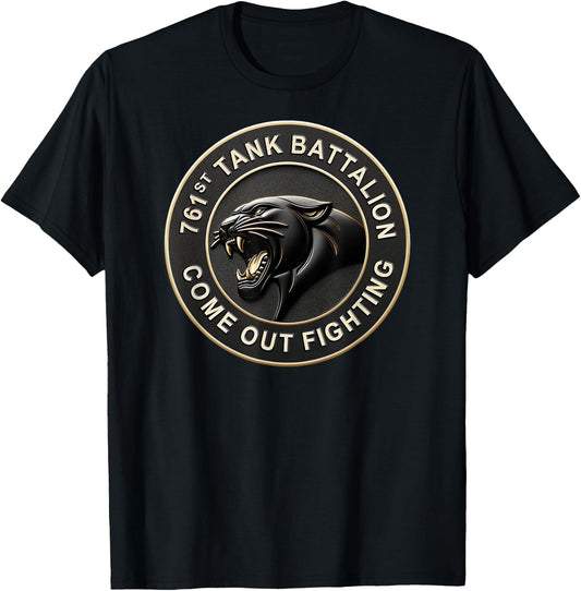 761st Tank Battalion Black Panthers WW2 Emblem Design Remix T-Shirt