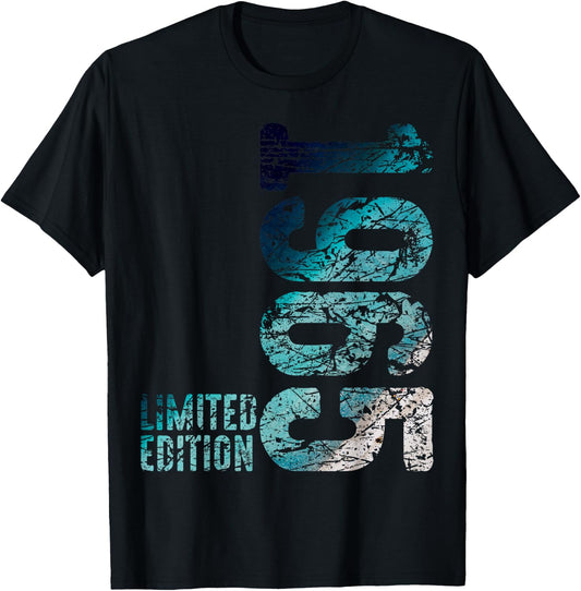 60th Birthday Man Woman 60 Years 1965 Decorative Funny Gift , black T-Shirt