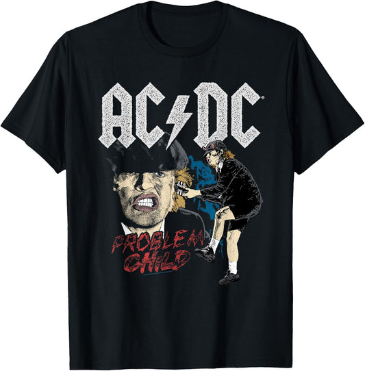 AC/DC Angus Young Problem Child , Black, S T-Shirt