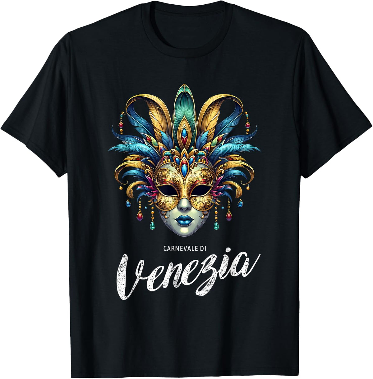 Carnevale di Venezia Traditional Mask Carnevale of Venice , Black, S T-Shirt