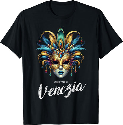 Carnevale di Venezia Traditional Mask Carnevale of Venice , Black, S T-Shirt