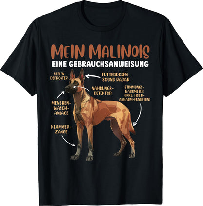 Belgian Malinois with Instructions for Use [English Language Not Guaranteed], black T-Shirt
