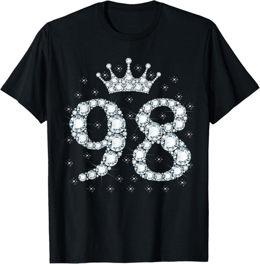 98 Crown 98 Years Old Happy 98th Birthday Girl Women T-Shirt