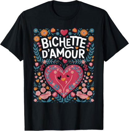 Bichette d'Amour Gift Girl Woman Cute , Black, S T-Shirt