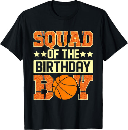 Squad Of The Birthday Boy Basketball Baller Kids T-Shirt