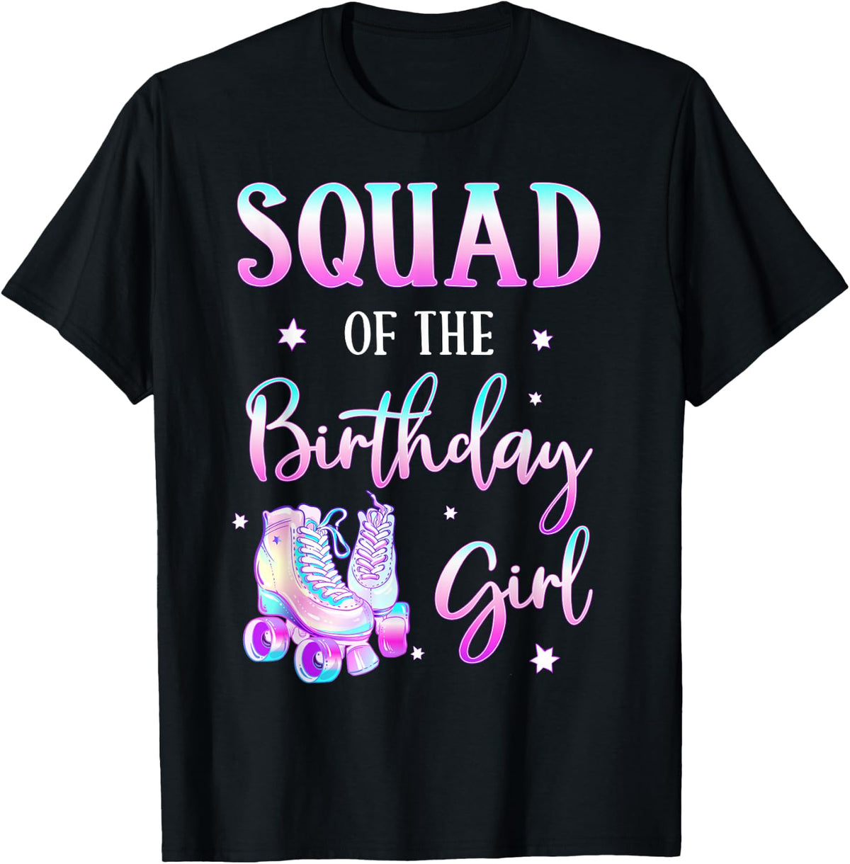 Squad of the Birthday Girl Rolling Into Bday Theme Family T-Shirt