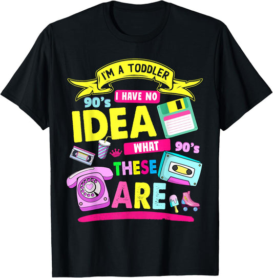 90s Outfit Ideas for Toddlers & 90s Theme Children 90s Nostalgia , black T-Shirt