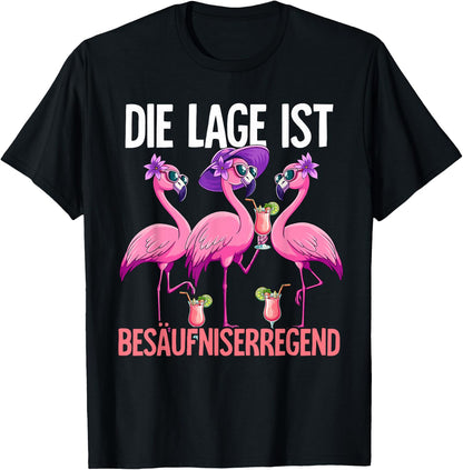 with German Text Die Lage Ist Bes?ufniserregend, black T-Shirt