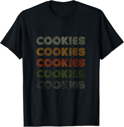 Love Heart Cookies Grunge Vintage Style Black Cookies T-Shirt
