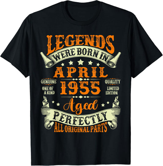 70 Years Old Legend since April 1955 70th Birthday Men Women T-Shirt
