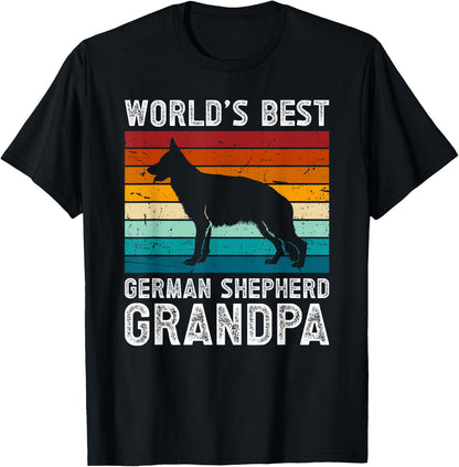 Worlds Best German Shepherd Grandpa Of A German Shepherd T-Shirt