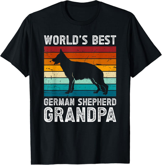 Worlds Best German Shepherd Grandpa Of A German Shepherd T-Shirt