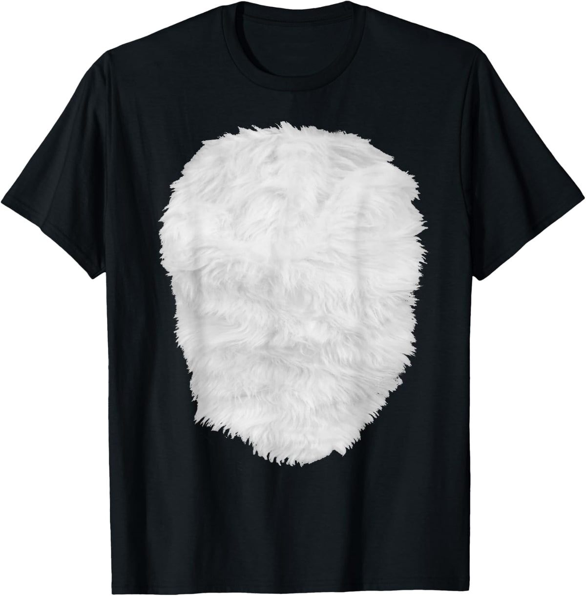 Skunk Photo of Hairy Chest Halloween Skunk Costume , black T-Shirt