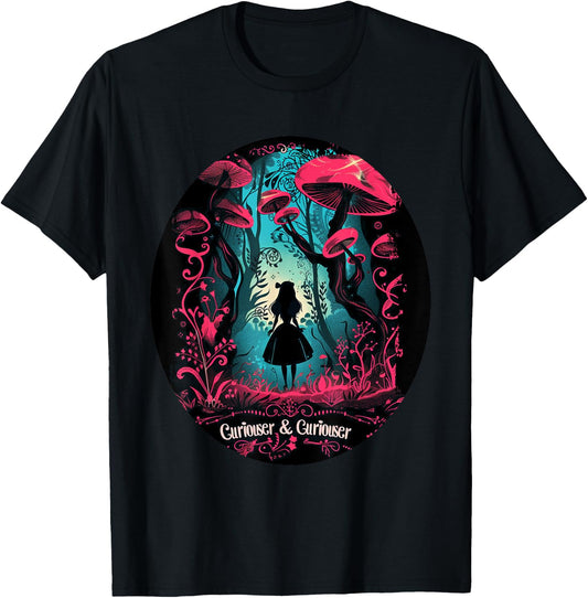 Alice in Wonderland , Black, S T-Shirt