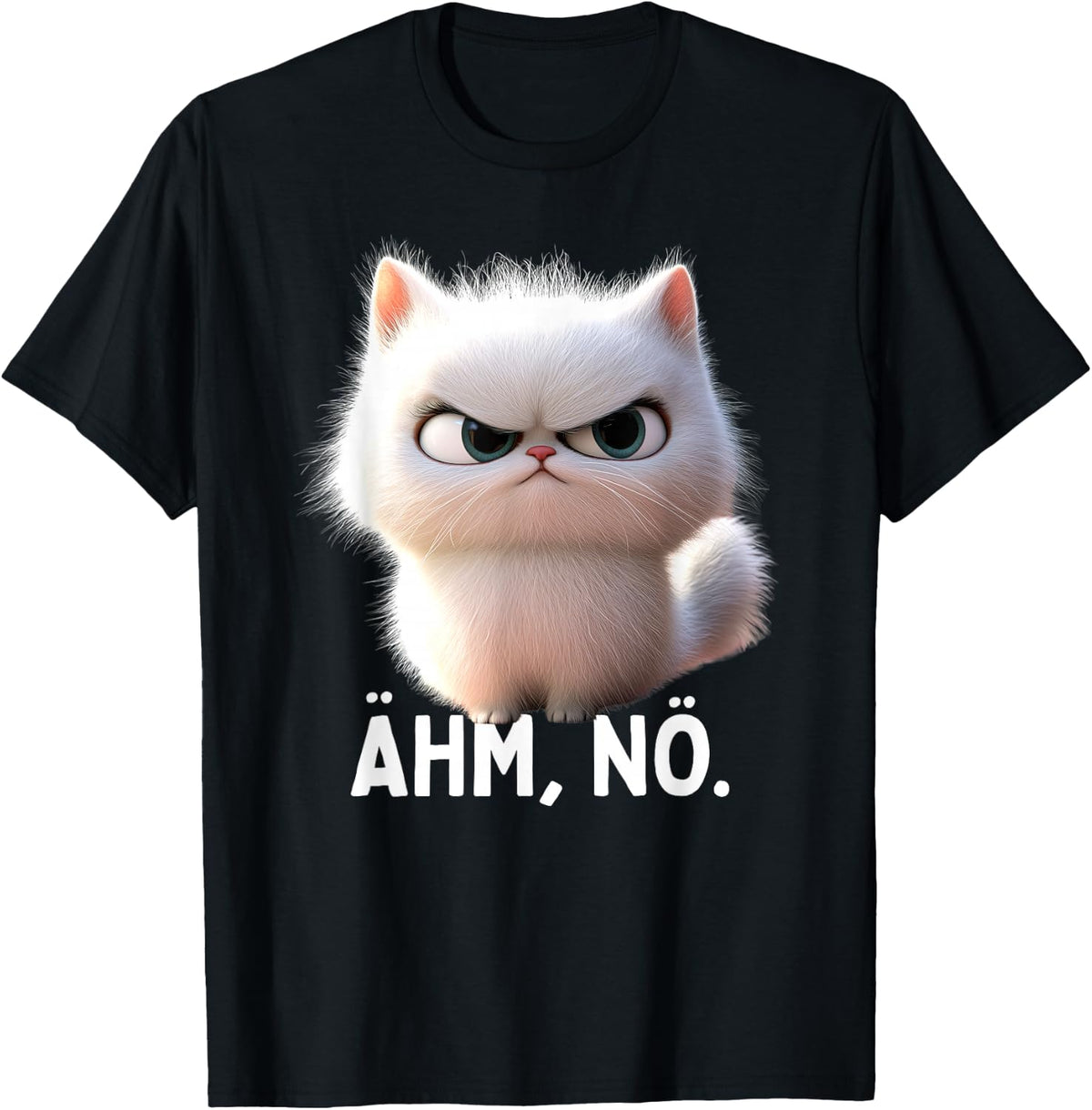 Ehm N? Cat No Lazy Sloth Neinsagen N? Cat , black T-Shirt
