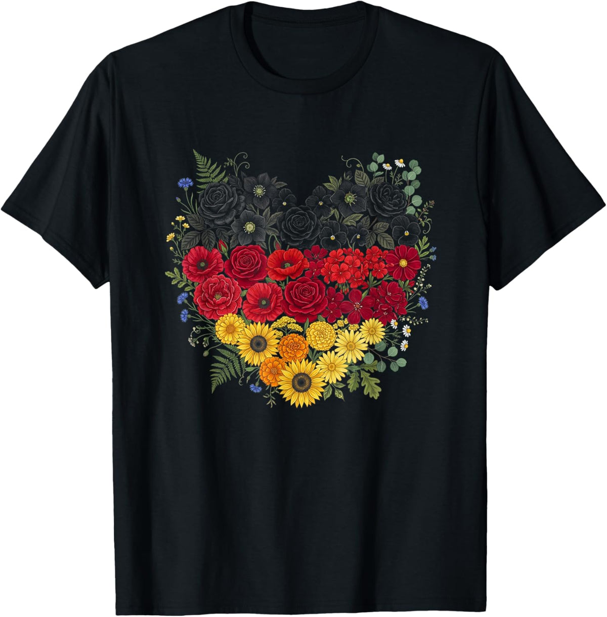 Deutschland Herz mit der Deutschen Flagge Germany T-Shirt