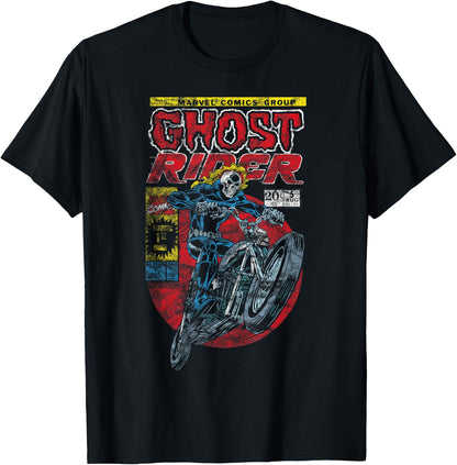 Marvel Ghost Rider Comic Cover , black, s T-Shirt