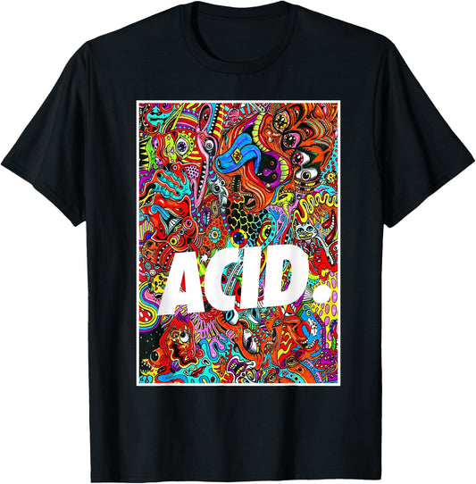ACID | LSD , Goa, Trip, Rave, Festival, Techno , Black, S T-Shirt