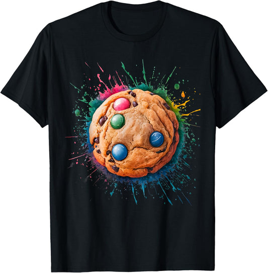 Baking Baker Men Woman Colorful Watercolor Cookie T-Shirt