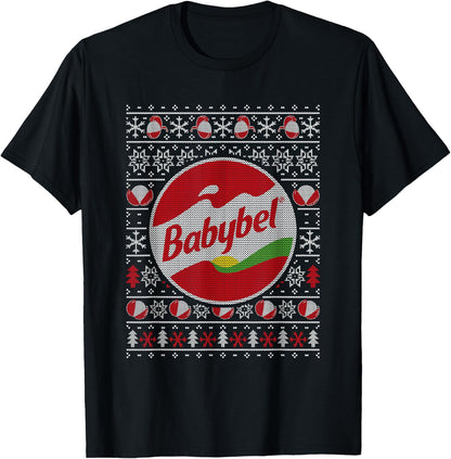 Babybel Christmas Knitting Pattern , Black, S T-Shirt