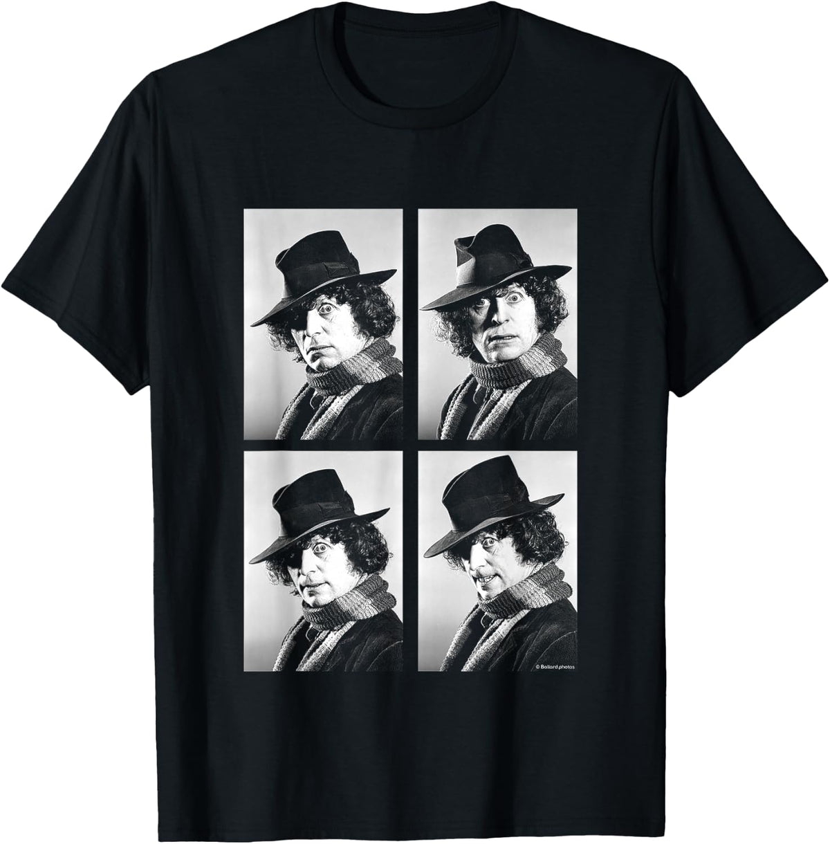Tom Baker Doctor Who Actor Black & White Portraits T-Shirt