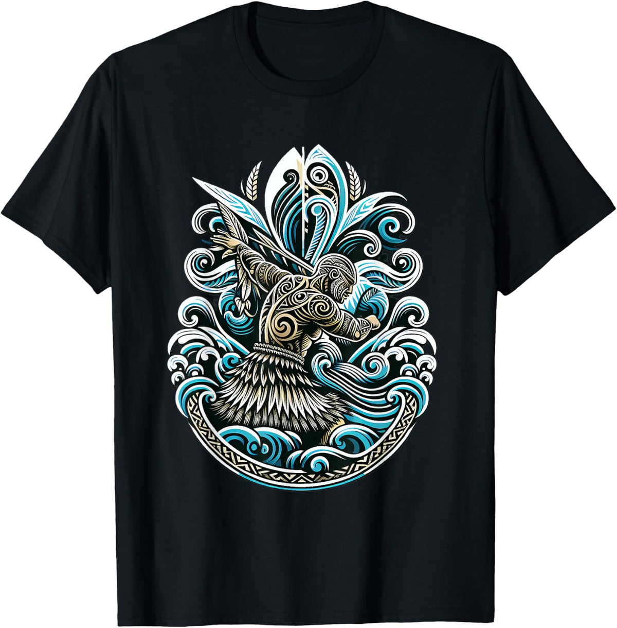 Polynesian Haka Dance Maori Culture Funny New Zealand , Black, S T-Shirt