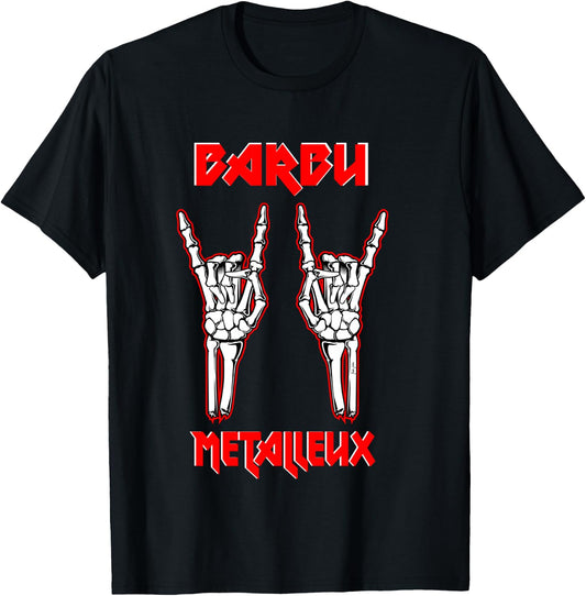Bearded Metallic Beard Heavymetal Gift Long Handle, Black, S T-Shirt