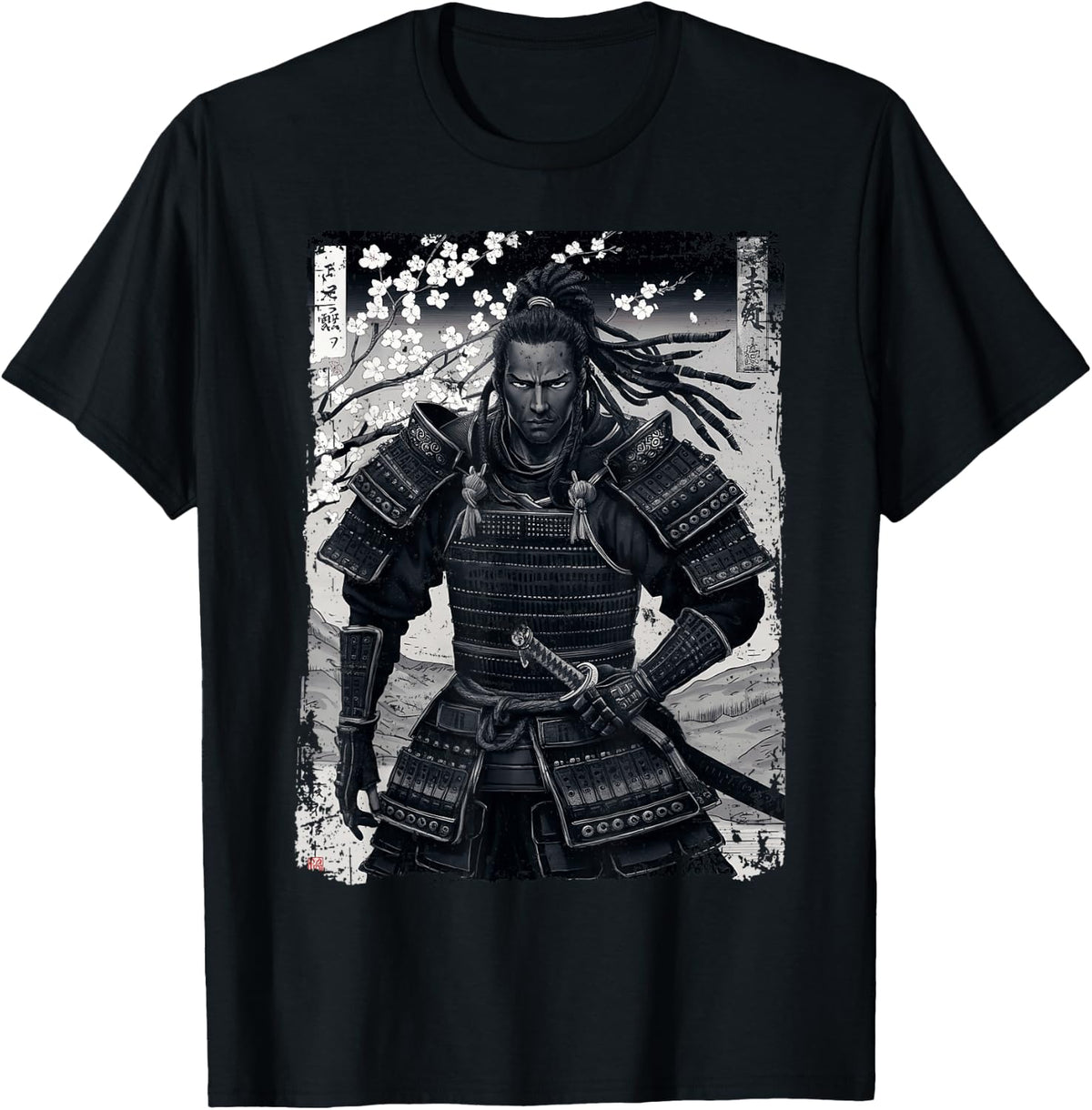 Yasuke First Black Warrior Samurai Japanese Art , Black, S T-Shirt