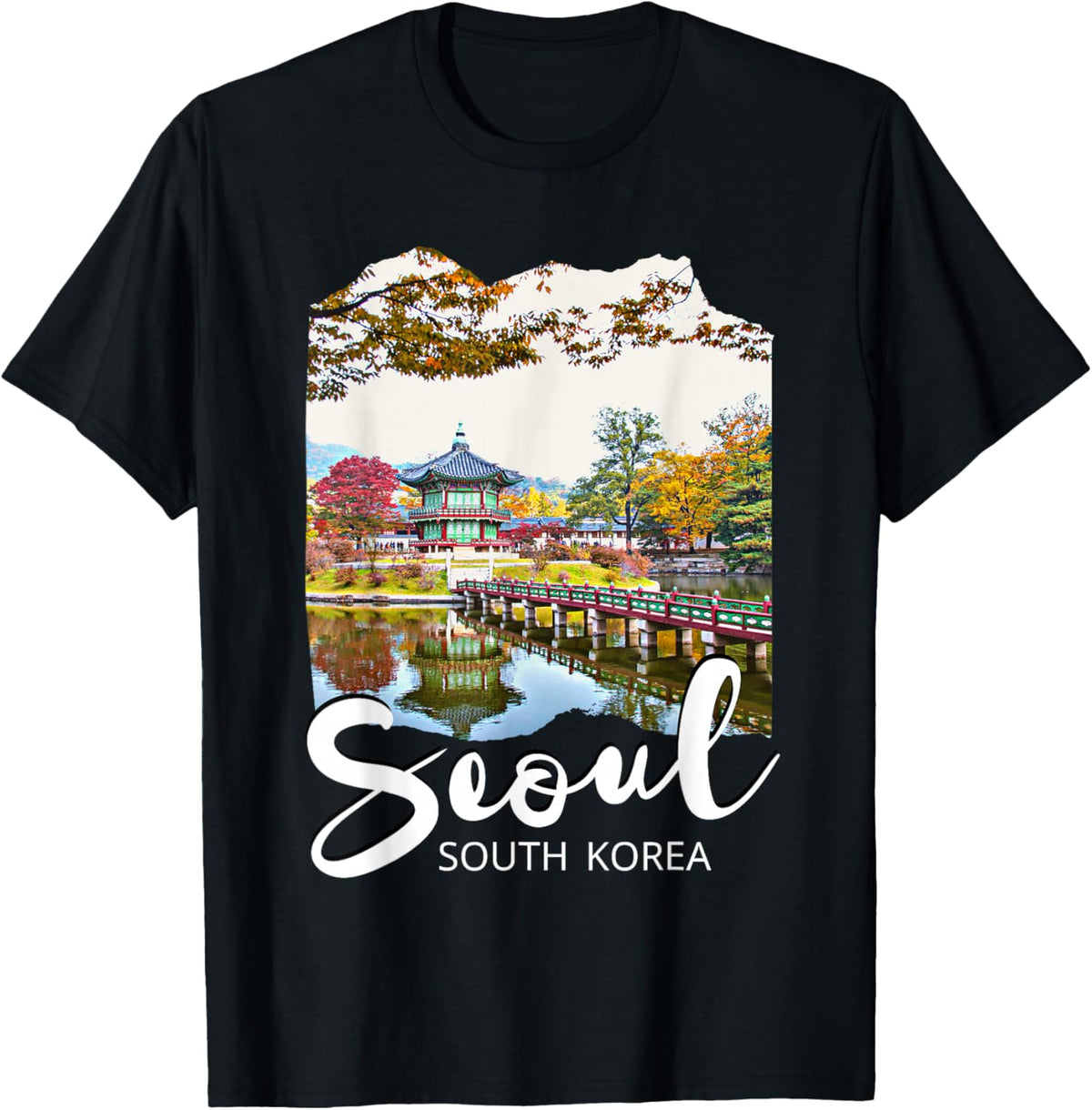 Seoul Souvenir / Seoul South Korea , black T-Shirt