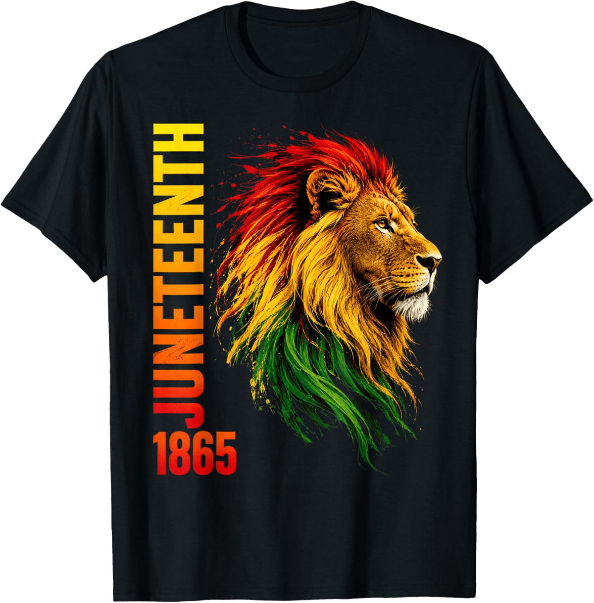 Juneteenth Lion Black African June 19th Men Women Kids T-Shirt