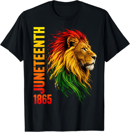 Juneteenth Lion Black African June 19th Men Women Kids T-Shirt