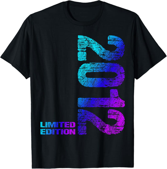 12th Birthday 2012 Limited Edition Boy Girl , black T-Shirt