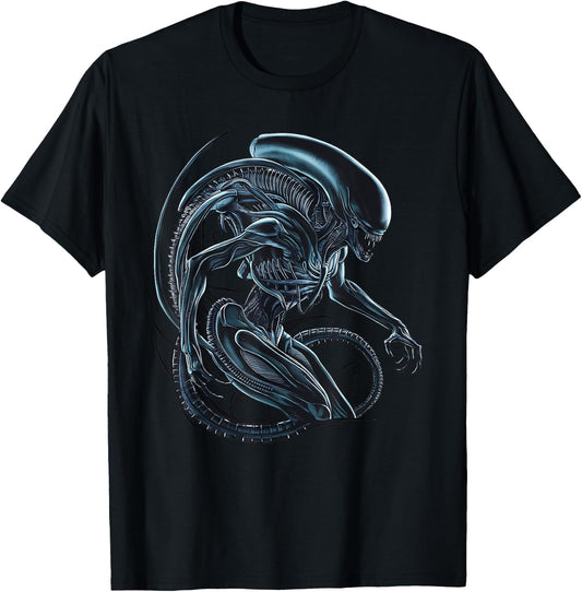 Xenomorph Alien Illustrated Poster, Black, S T-Shirt