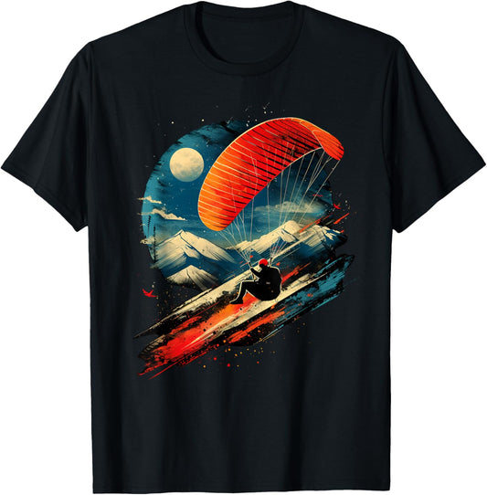 Aesthetic paragliding on sports paragliding , Black, S T-Shirt