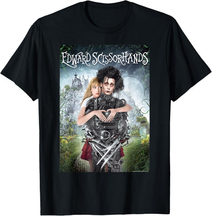 Edward Scissorhands Anniversary Movie Art Kim and Edward , Black, S T-Shirt