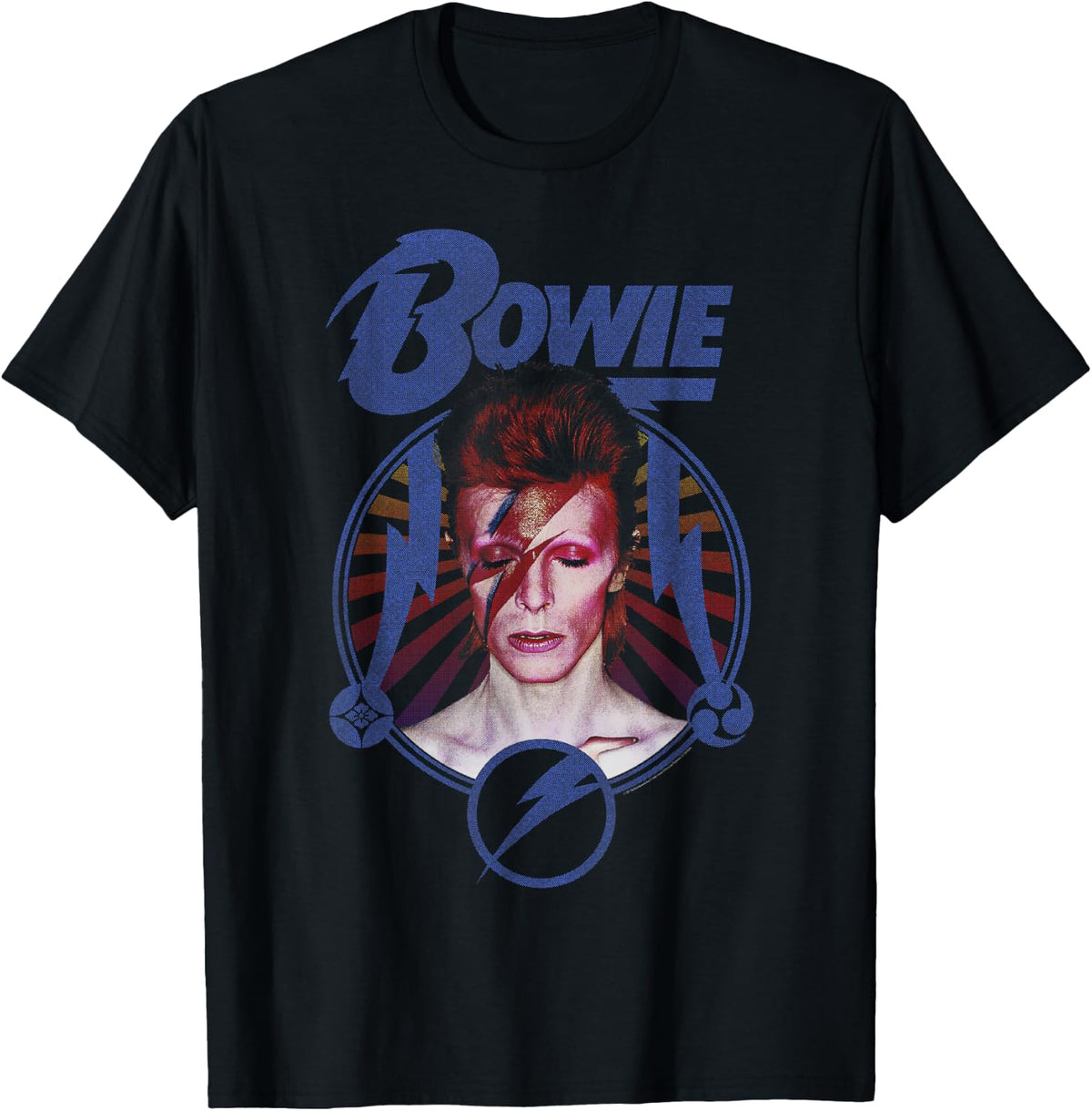 David Bowie - Lightning Blue , Black, S T-Shirt