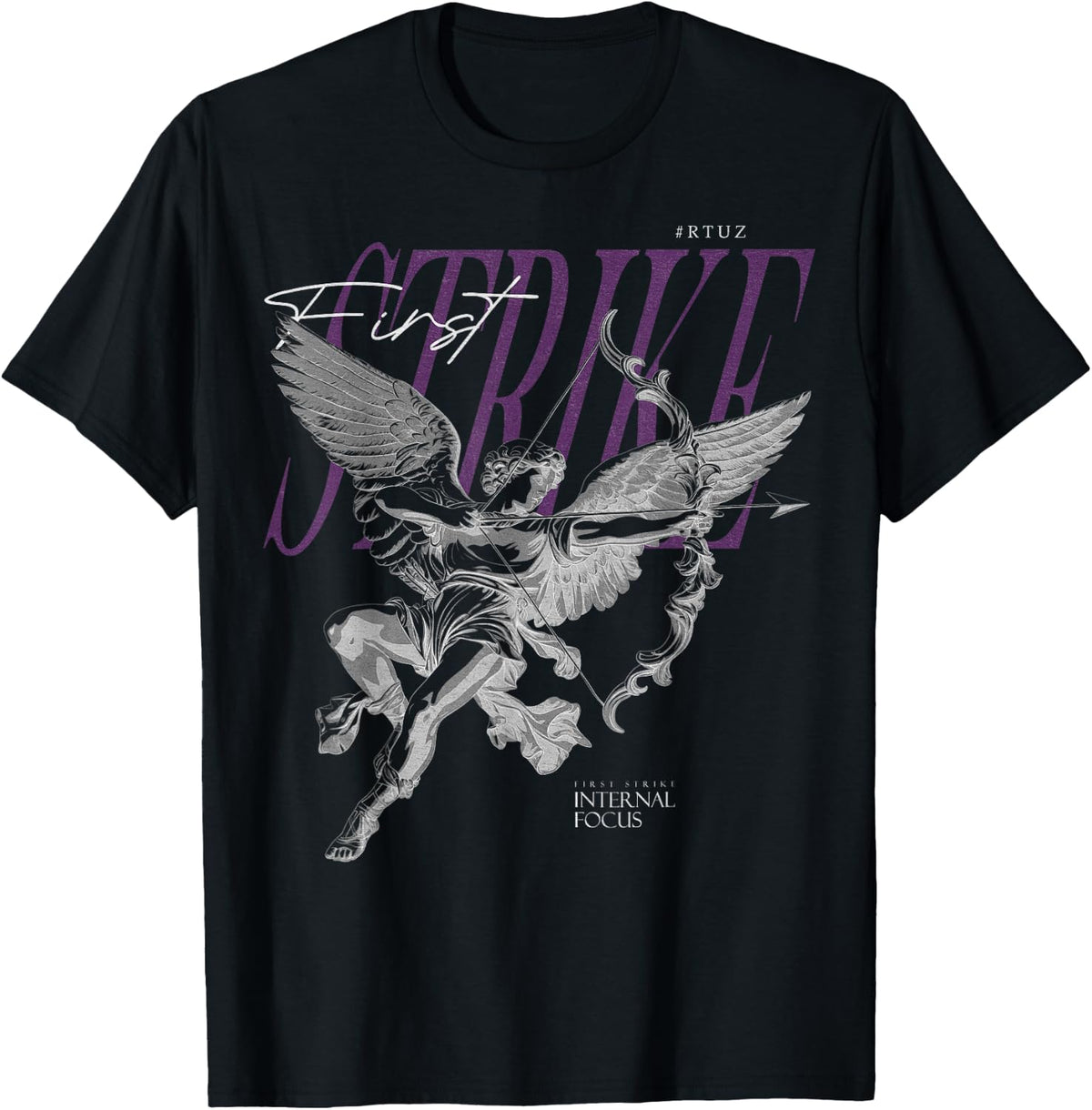 Modern Hip Hop Vintage Graffiti Urban Angel Streetwear , black T-Shirt