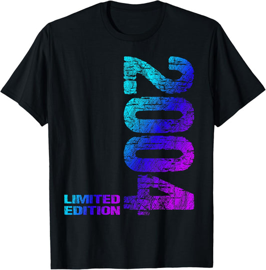 19th Birthday 2004 Limited Edition Man Woman , black T-Shirt