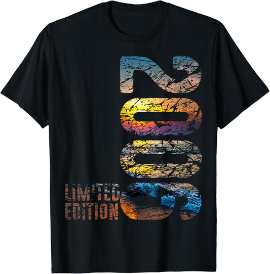 18th Birthday Boy Girl 18 Years 2006 Funny Gift , black T-Shirt