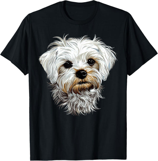 Bichon Maltese Small Dog Bichon Maltese Love Cute , Black, S T-Shirt