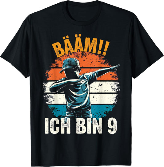 9th Birthday Boy Girl 9 Years 2015 Funny Gift , black T-Shirt