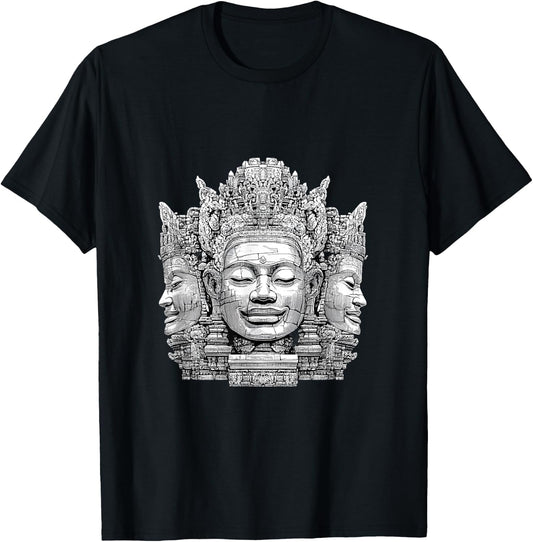 Angkor Wat Cambodia - Explore Ancient Temples , Black, S T-Shirt