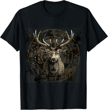 Viking Eikthyrnir Deer Runes Vikings Valhalla Germanen T-Shirt